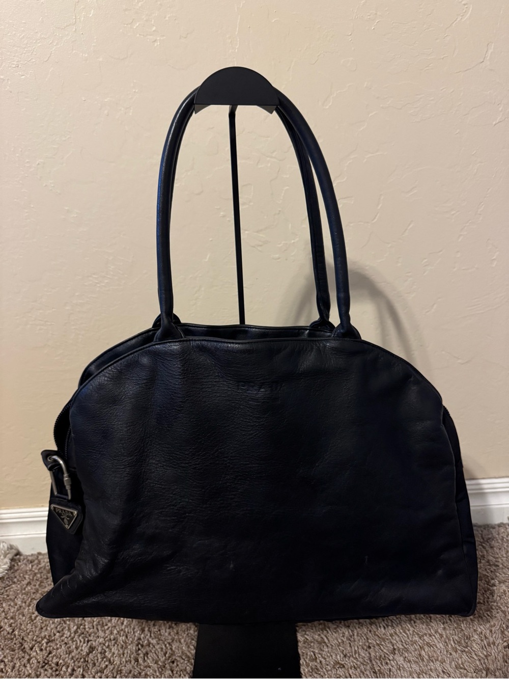 Prada Black Leather Shoulder tote Bag - Picture 9 of 9